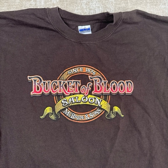 Bucket of Blood Saloon 3XL Long Sleeve Shirt Harley Davidson Biker 1876 Nevada - Picture 3 of 14